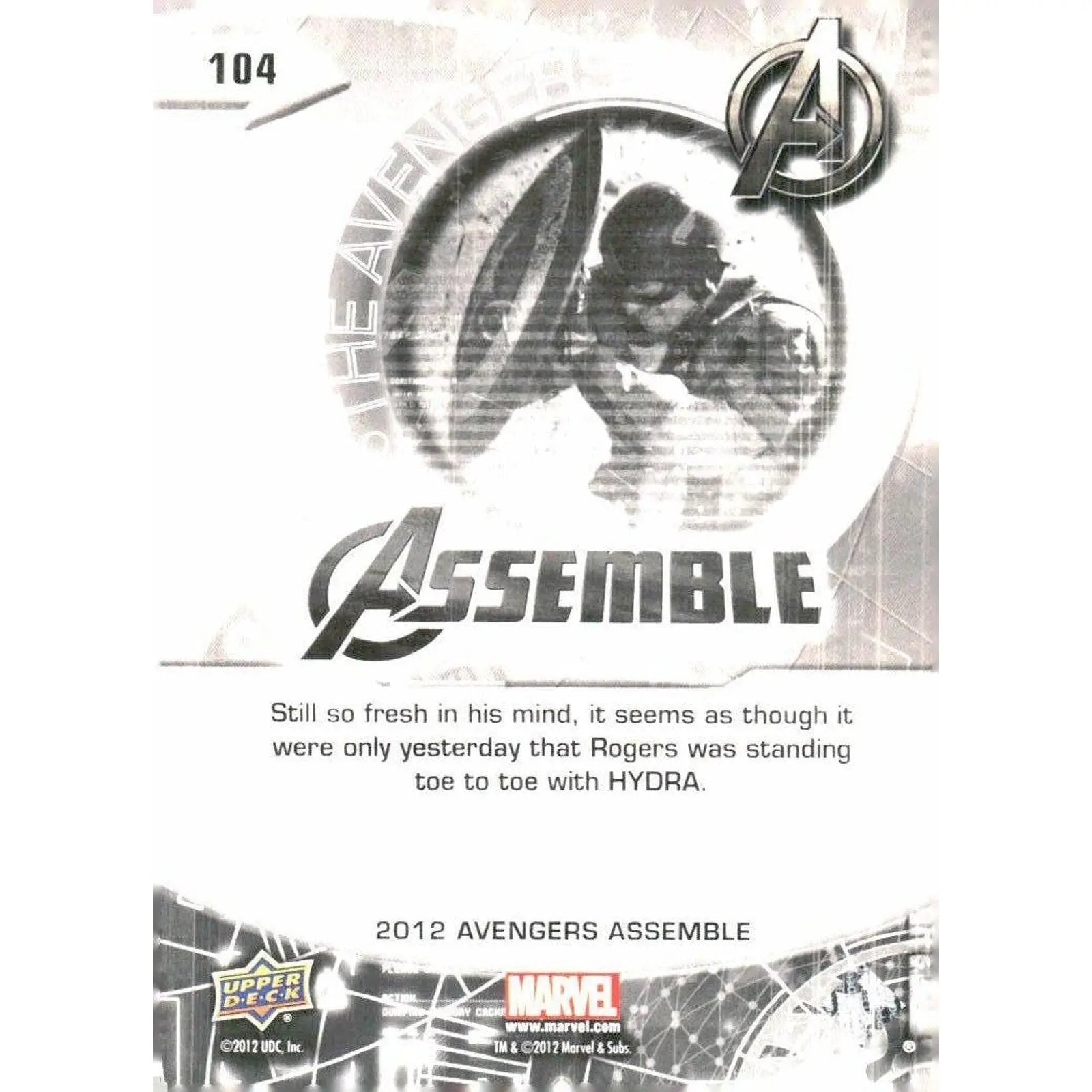 2012 Upper Deck Avengers Assemble #104 Avengers - MOD Shop LLC