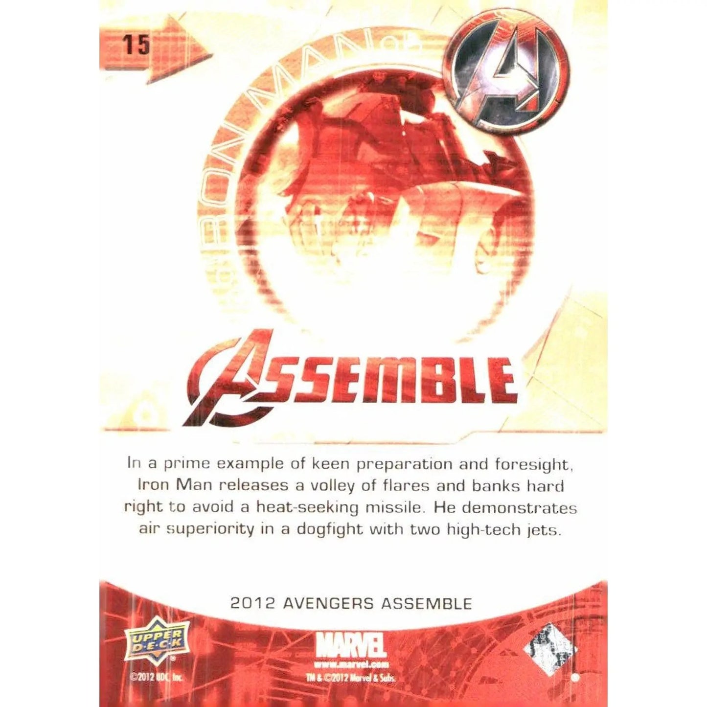 2012 Upper Deck Avengers Assemble #15 Iron Man - MOD Shop LLC