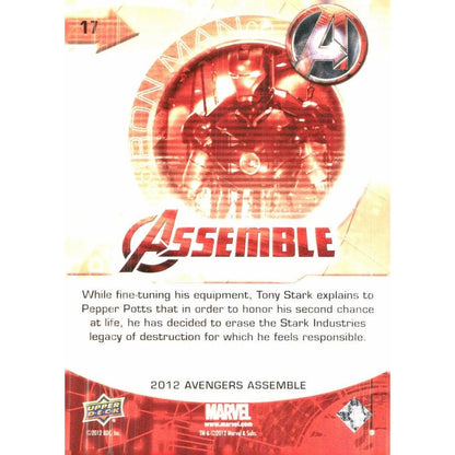 2012 Upper Deck Avengers Assemble #17 Iron Man - MOD Shop LLC