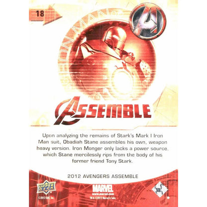 2012 Upper Deck Avengers Assemble #18 Iron Man - MOD Shop LLC