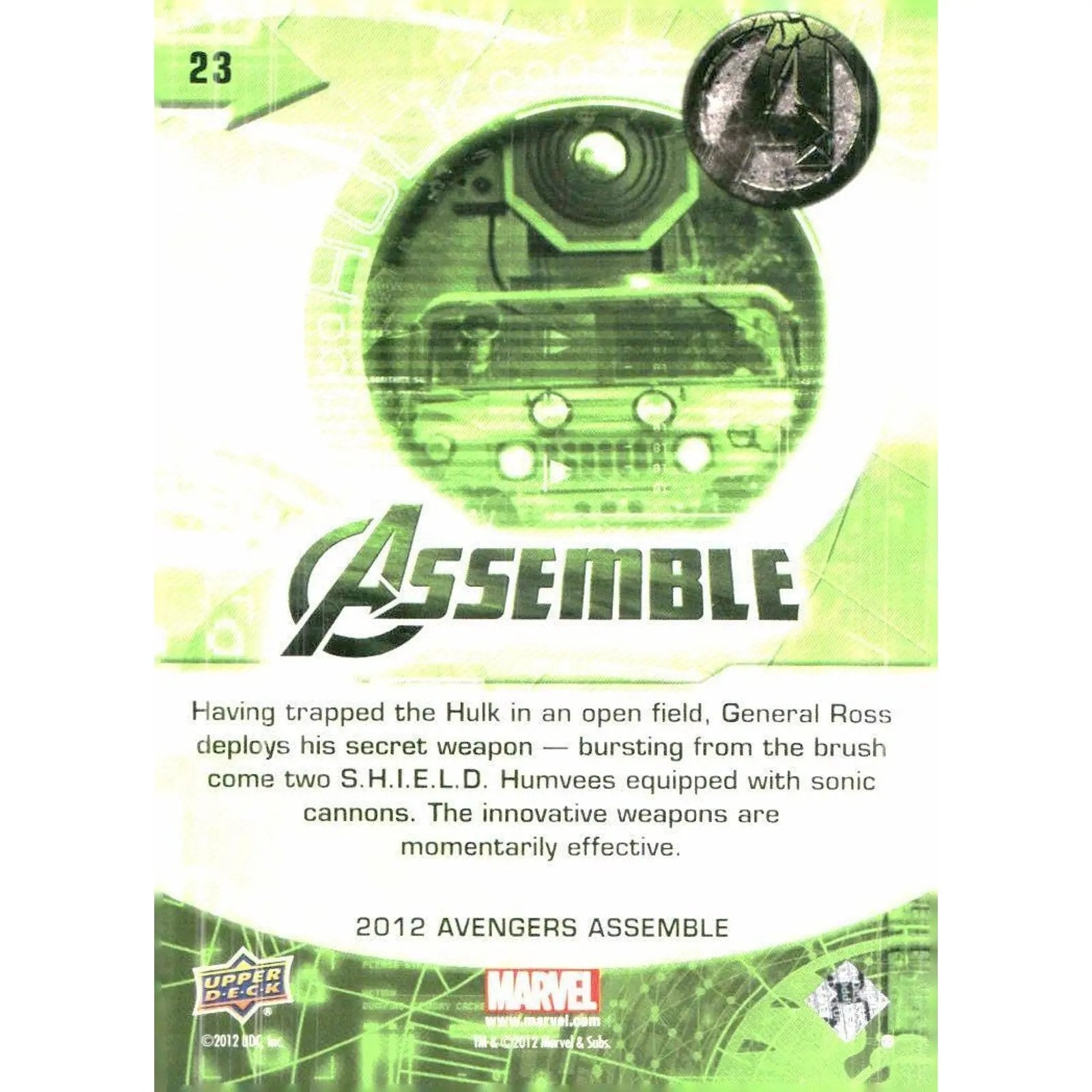 2012 Upper Deck Avengers Assemble #23 Incredible Hulk - MOD Shop LLC
