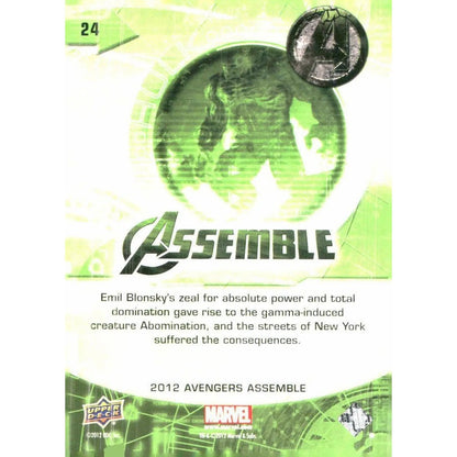2012 Upper Deck Avengers Assemble #24 Incredible Hulk - MOD Shop LLC