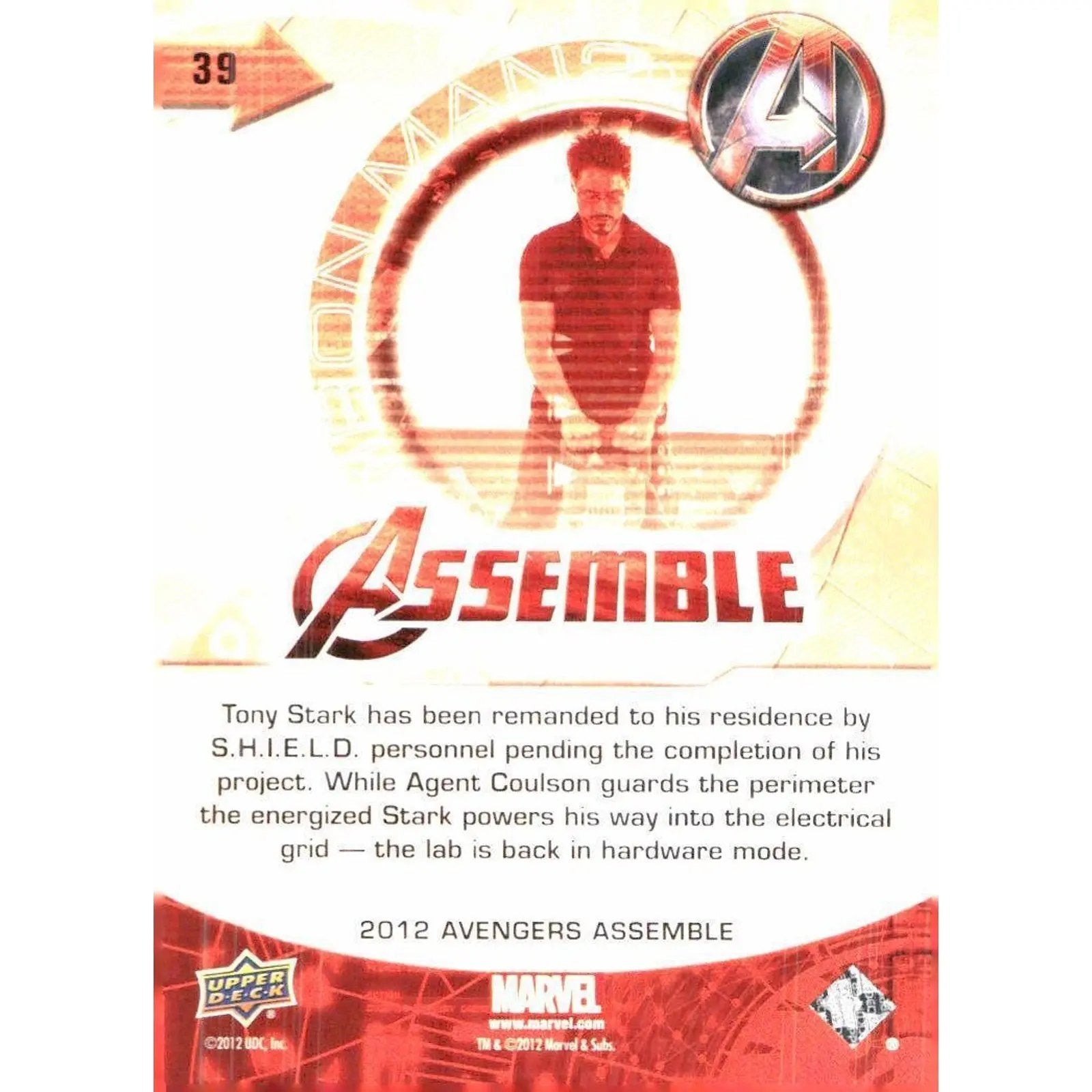 2012 Upper Deck Avengers Assemble #39 Iron Man 2 - MOD Shop LLC