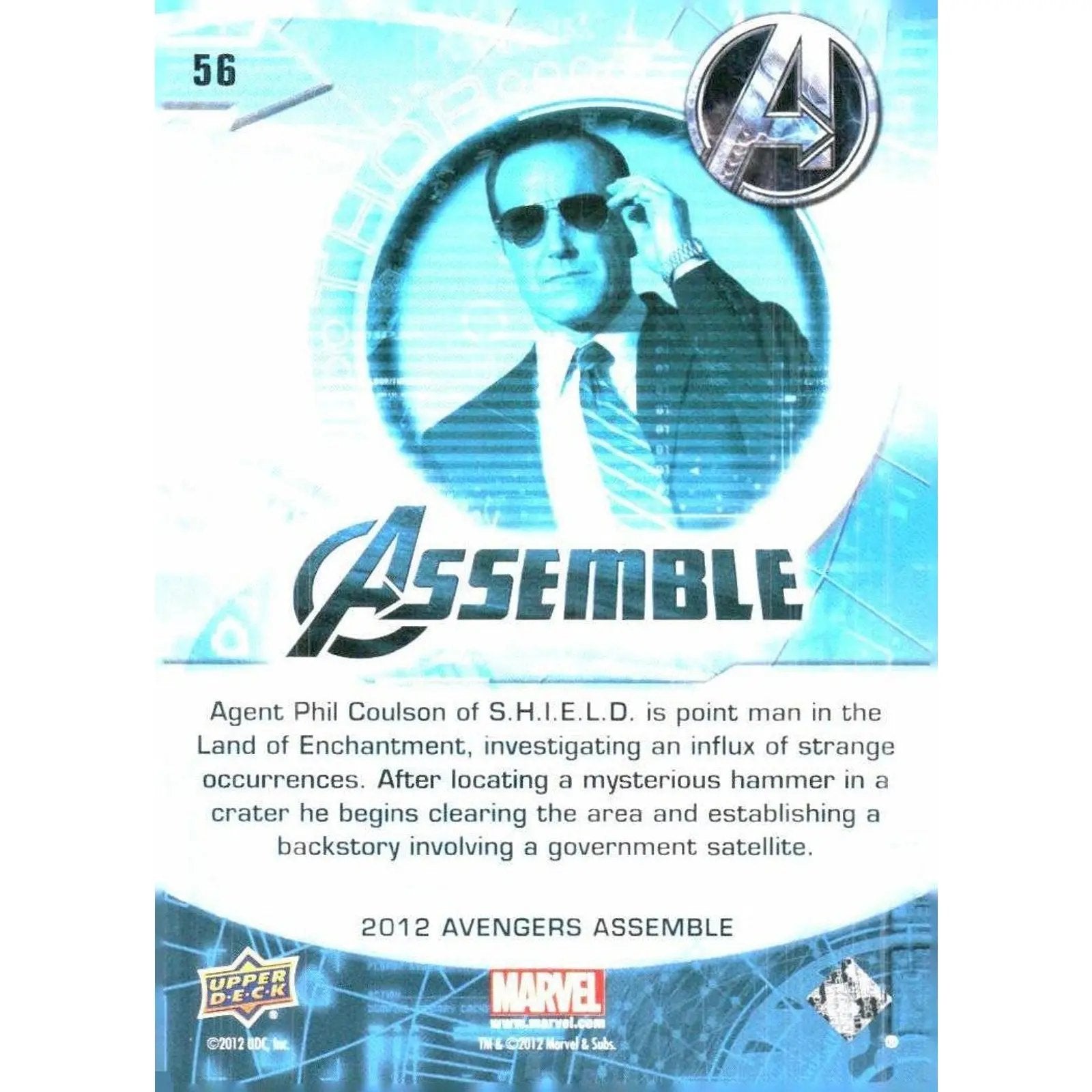 2012 Upper Deck Avengers Assemble #56 Thor - Agent Phil Coulson - MOD Shop LLC