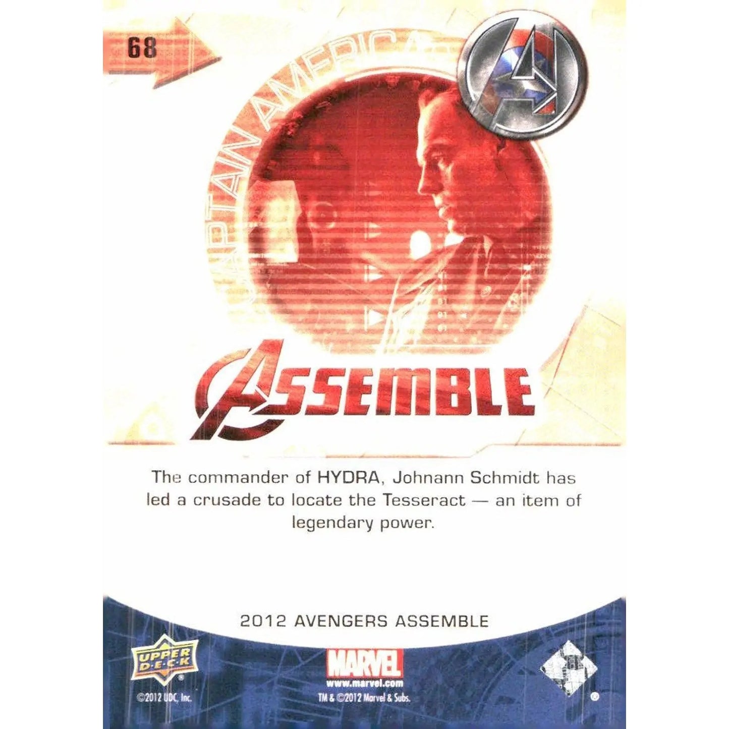 2012 Upper Deck Avengers Assemble #68 Captain America - MOD Shop LLC