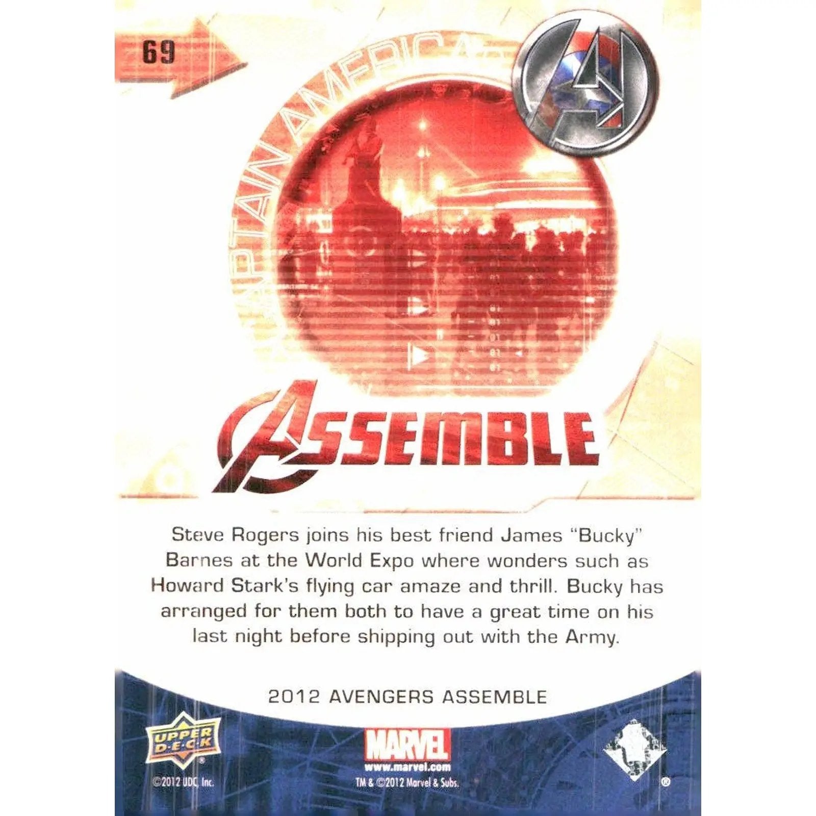 2012 Upper Deck Avengers Assemble #69 Captain America - MOD Shop LLC