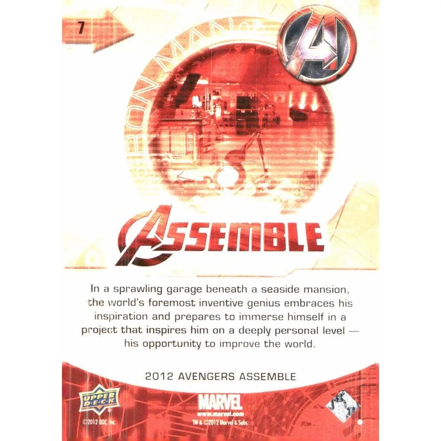 2012 Upper Deck Avengers Assemble #7 Iron Man - MOD Shop LLC