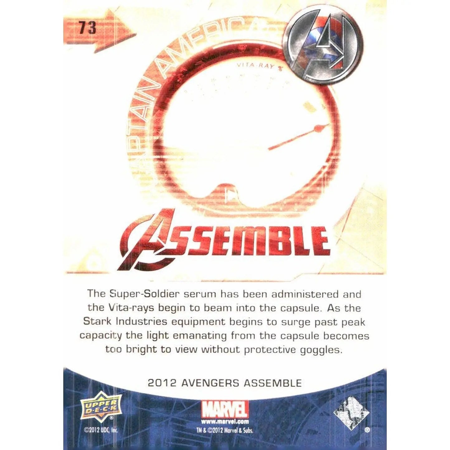 2012 Upper Deck Avengers Assemble #73 Captain America - MOD Shop LLC