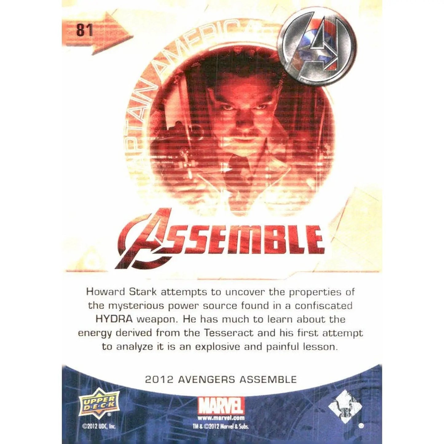 2012 Upper Deck Avengers Assemble #81 Captain America - MOD Shop LLC