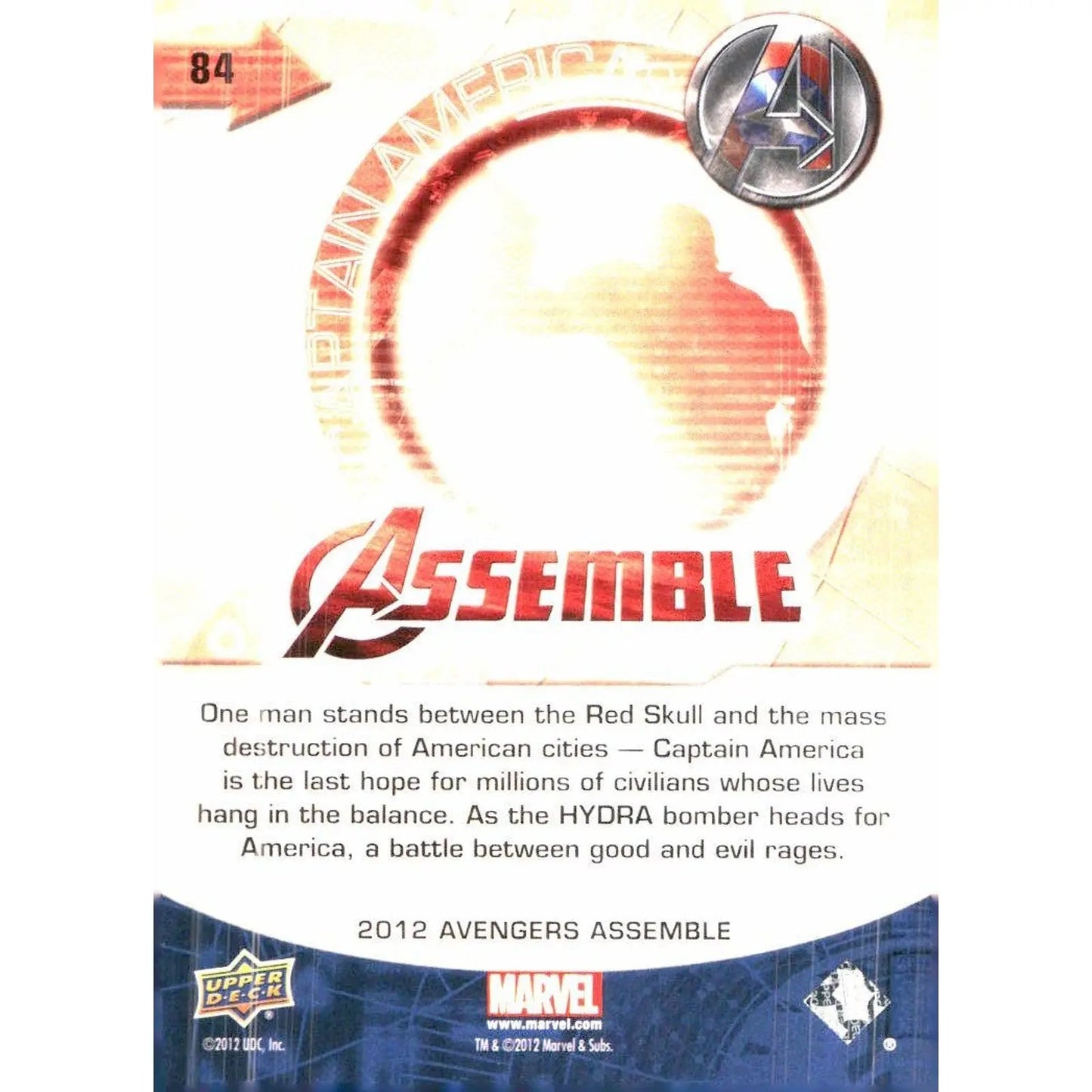 2012 Upper Deck Avengers Assemble #84 Captain America - MOD Shop LLC