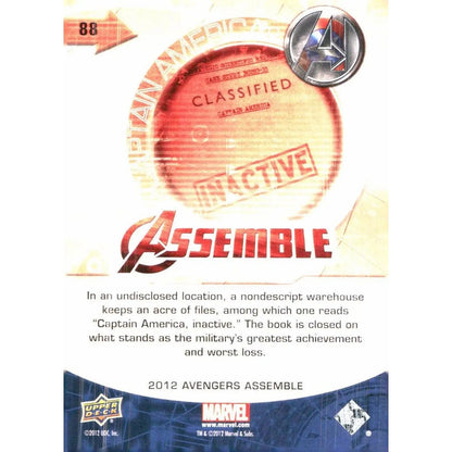 2012 Upper Deck Avengers Assemble #88 Captain America - MOD Shop LLC