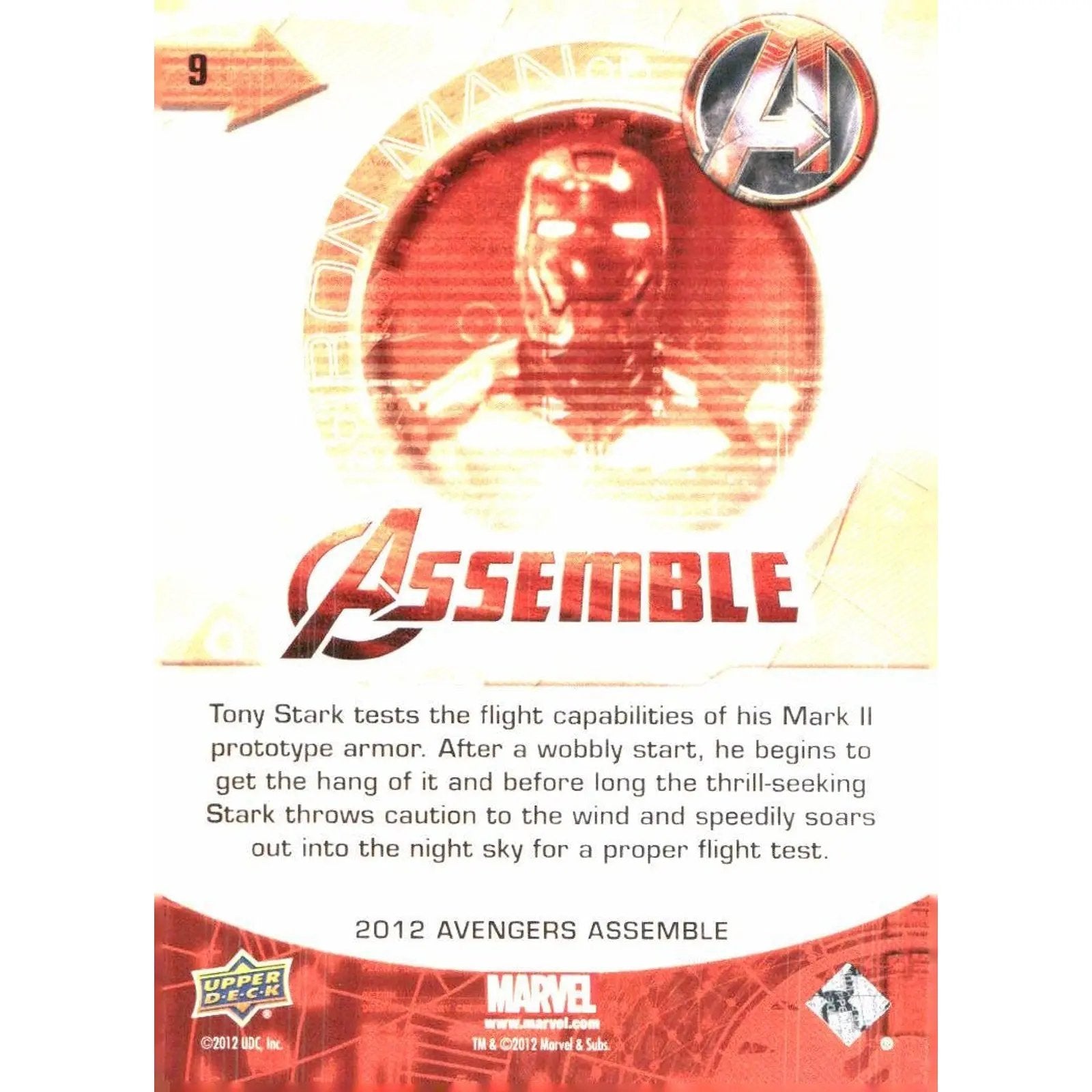 2012 Upper Deck Avengers Assemble #9 Iron Man - MOD Shop LLC