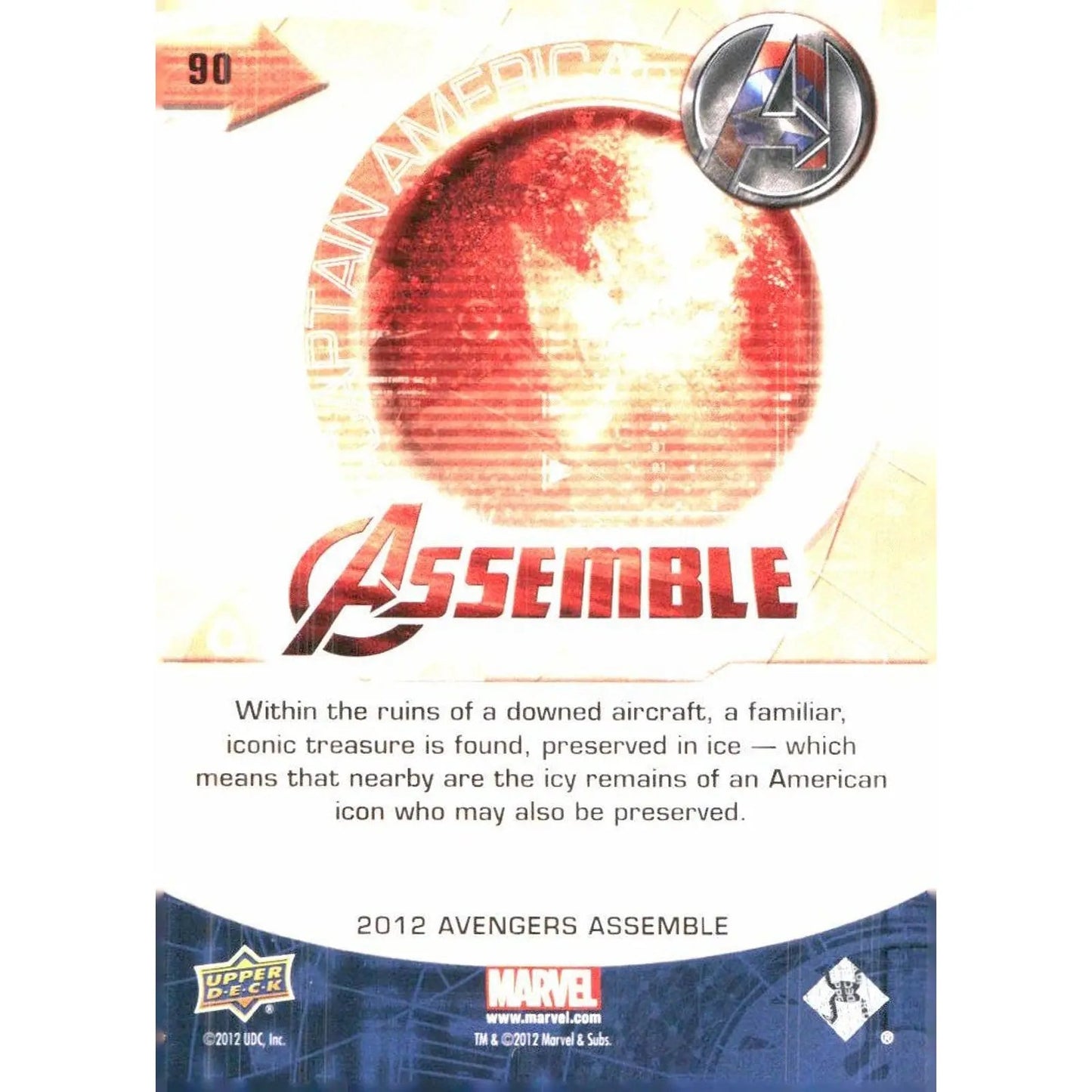 2012 Upper Deck Avengers Assemble #90 Captain America - MOD Shop LLC