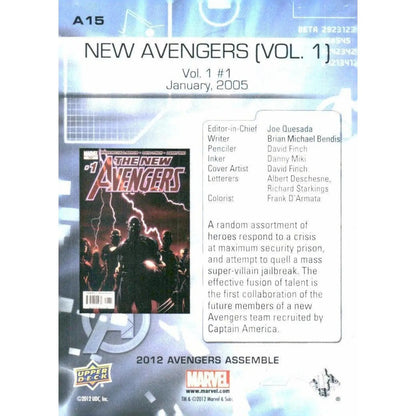 2012 Upper Deck Avengers Assemble #A15 New Avengers - Vol. 1 #1 - Jan 2005 - MOD Shop LLC