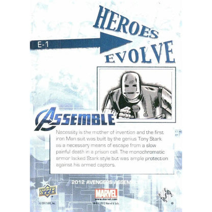 2012 Upper Deck Avengers Assemble #E - 1 Iron Man - MOD Shop LLC