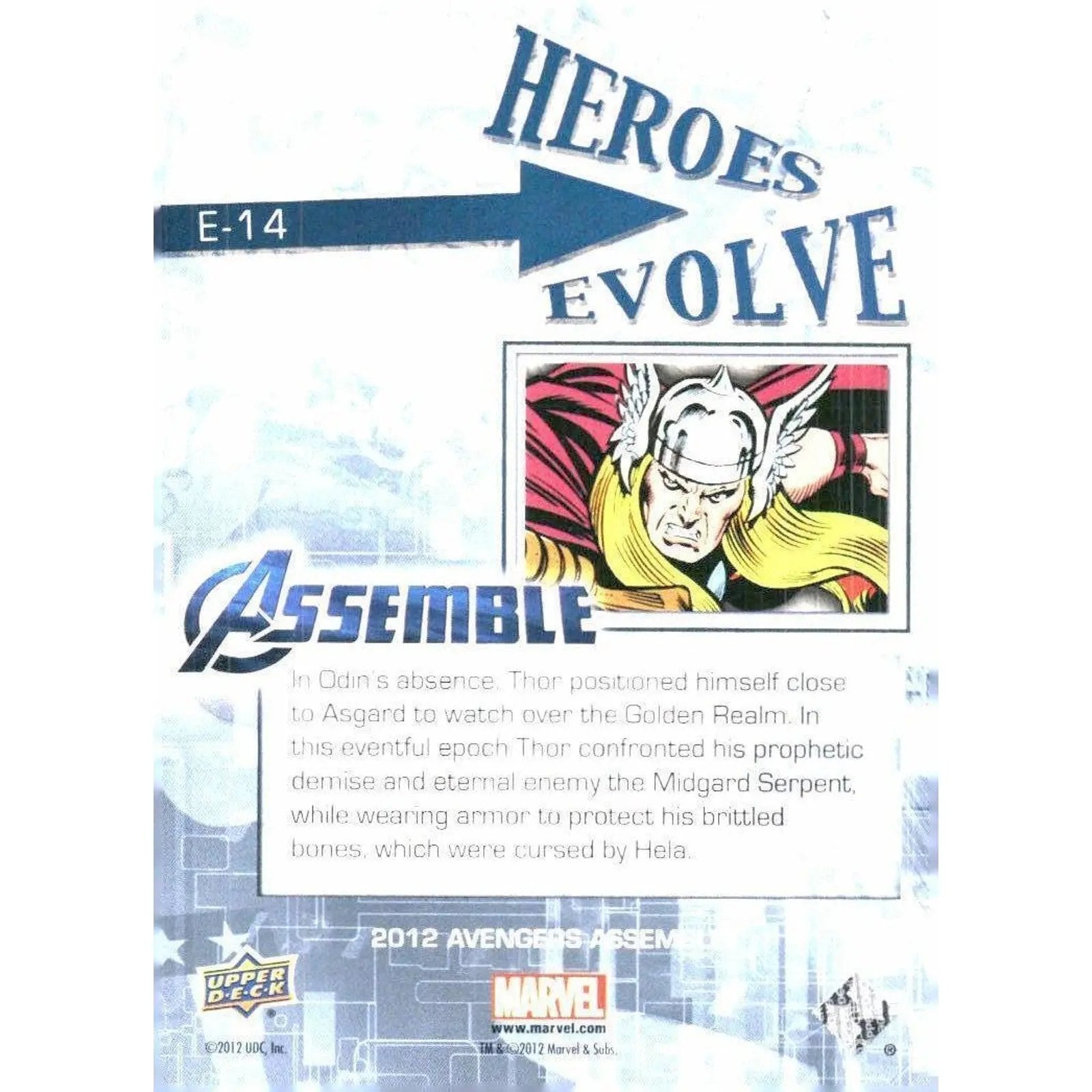 2012 Upper Deck Avengers Assemble #E - 14 Thor - MOD Shop LLC