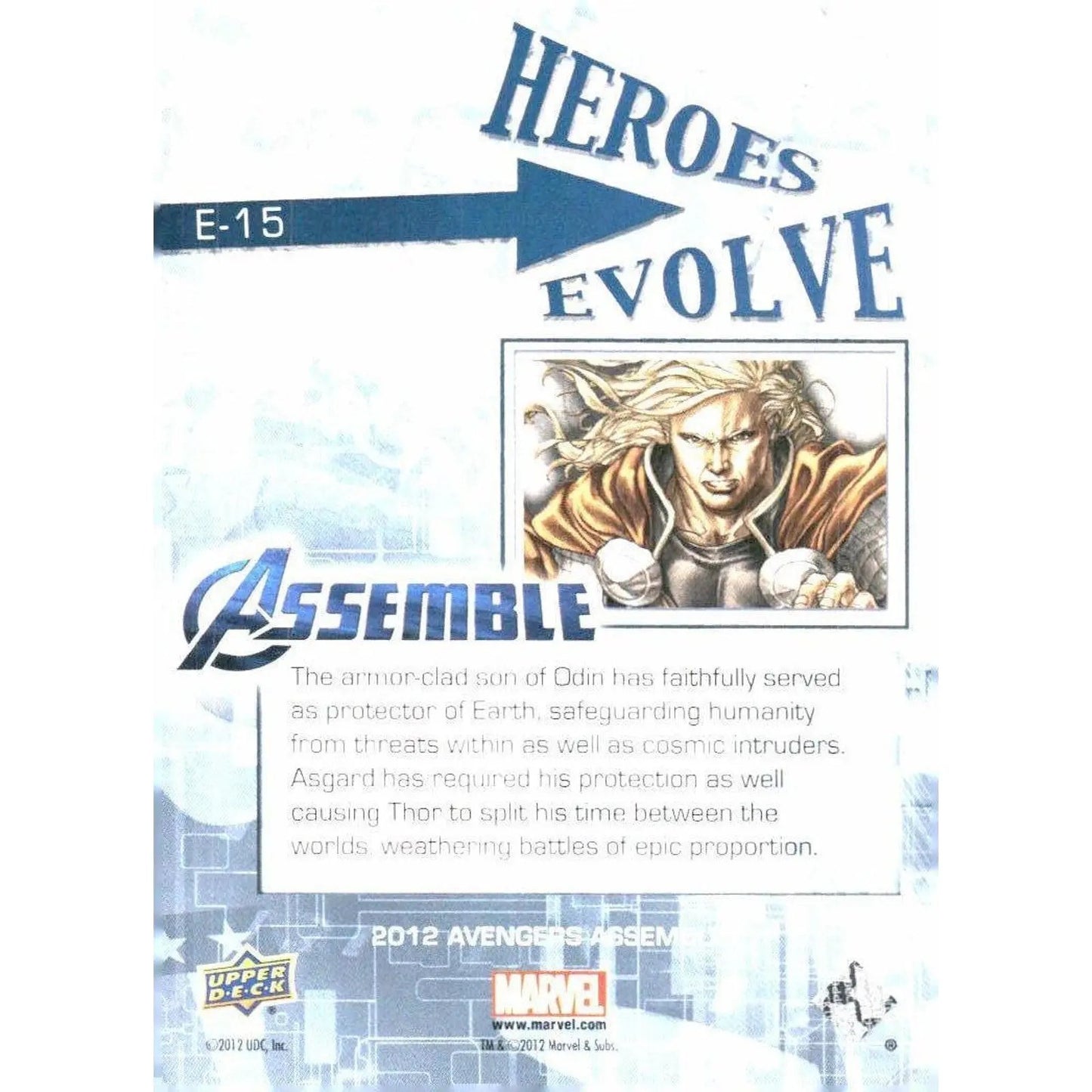 2012 Upper Deck Avengers Assemble #E - 15 Thor - MOD Shop LLC