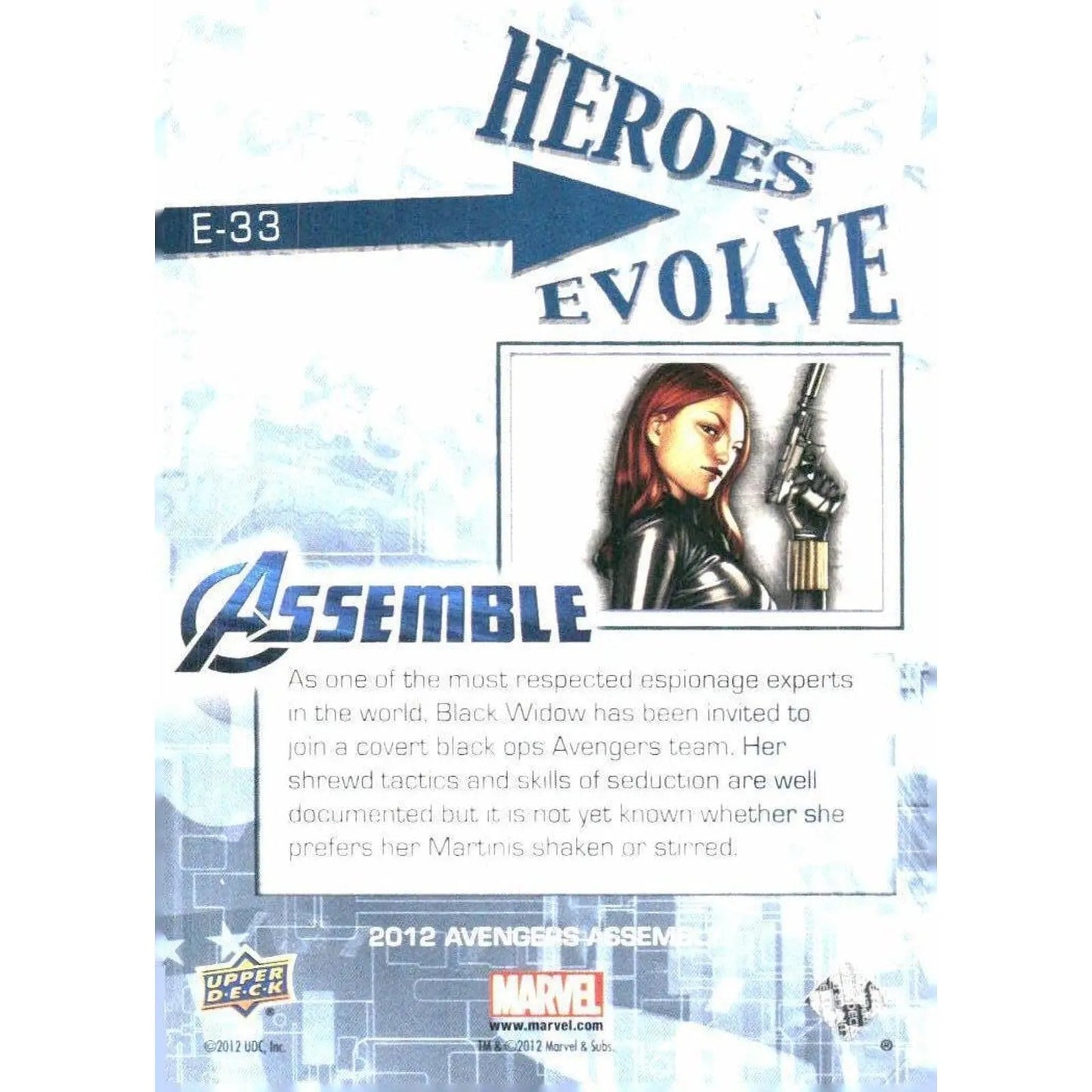 2012 Upper Deck Avengers Assemble #E - 33 Black Widow - MOD Shop LLC