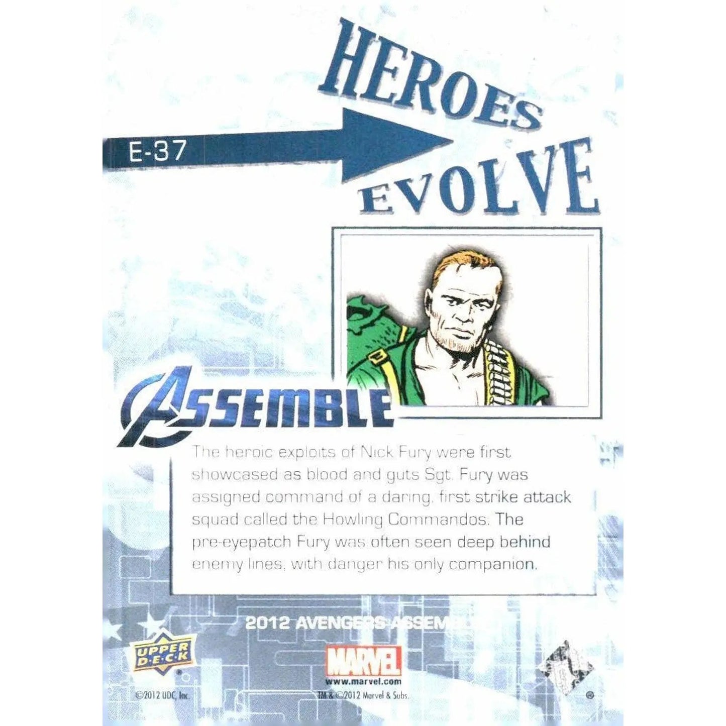 2012 Upper Deck Avengers Assemble #E - 37 Nick Fury - MOD Shop LLC