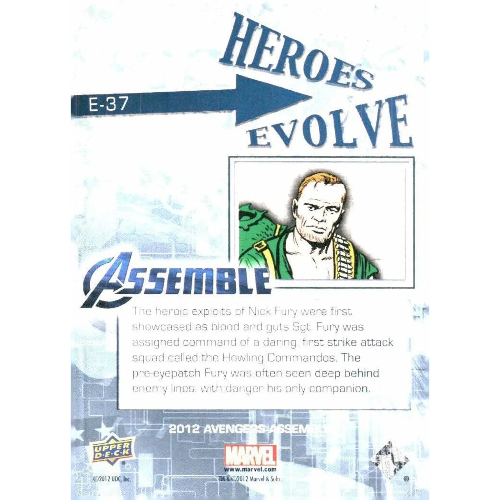 2012 Upper Deck Avengers Assemble #E - 37 Nick Fury - MOD Shop LLC