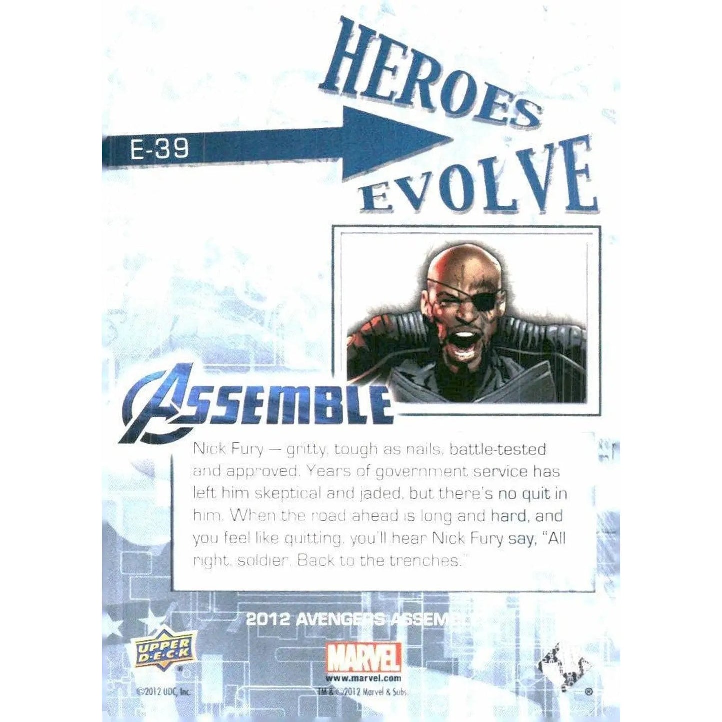 2012 Upper Deck Avengers Assemble #E - 39 Nick Fury - MOD Shop LLC