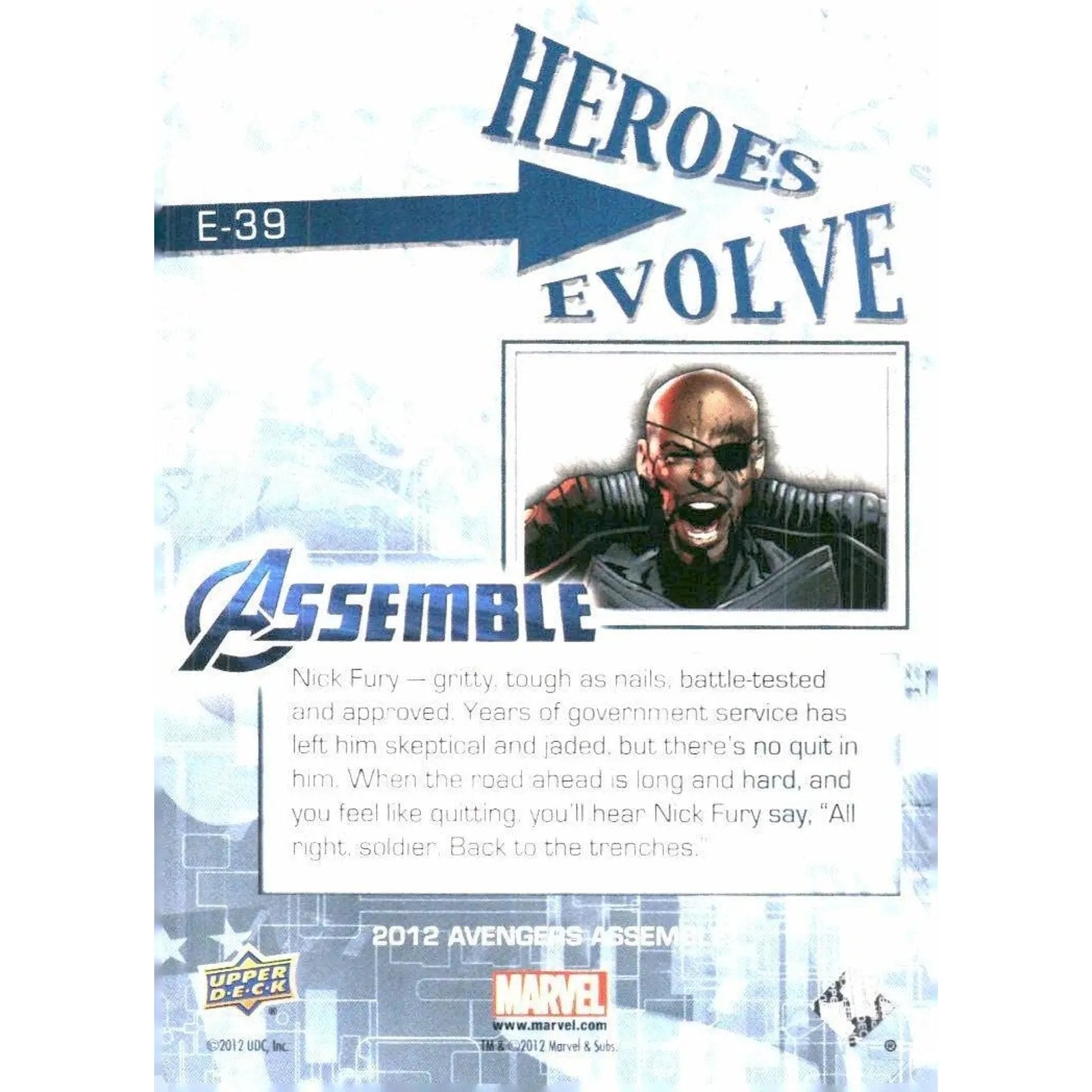 2012 Upper Deck Avengers Assemble #E - 39 Nick Fury - MOD Shop LLC