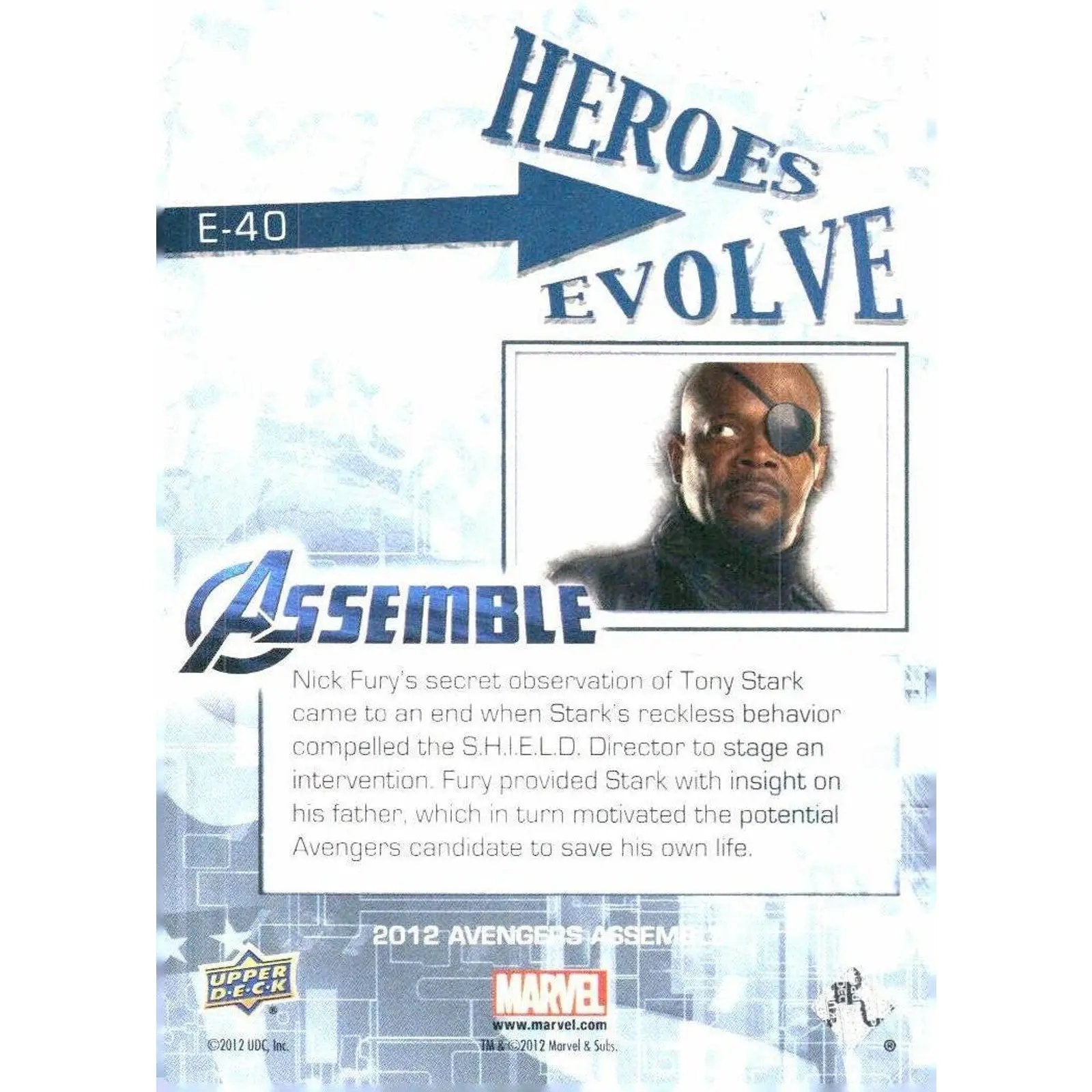 2012 Upper Deck Avengers Assemble #E - 40 Nick Fury - MOD Shop LLC