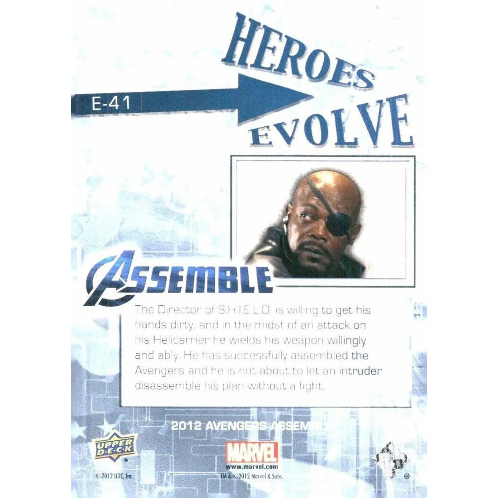 2012 Upper Deck Avengers Assemble #E - 41 Nick Fury - MOD Shop LLC