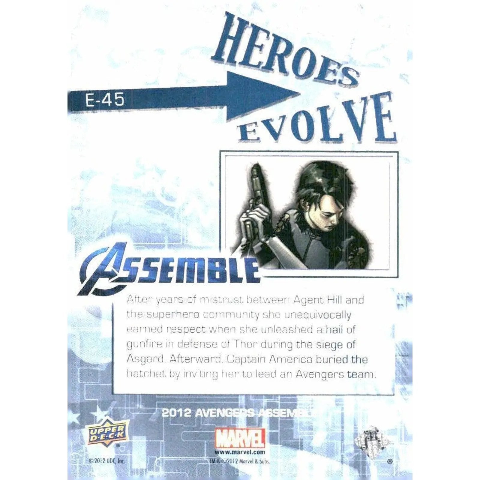 2012 Upper Deck Avengers Assemble #E - 45 Maria Hill - MOD Shop LLC