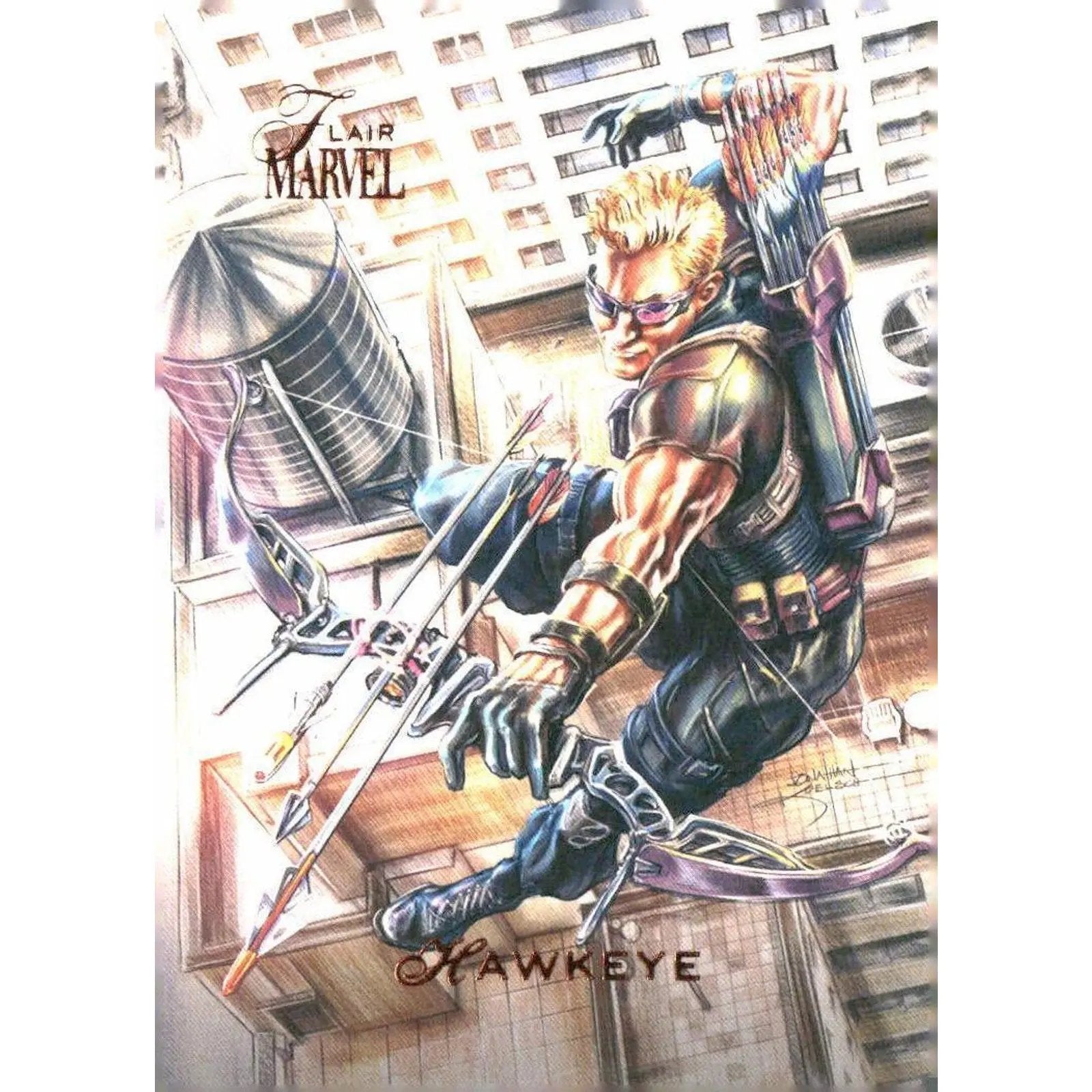 2023 Flair Marvel #19 Hawkeye Base - MOD Shop LLC