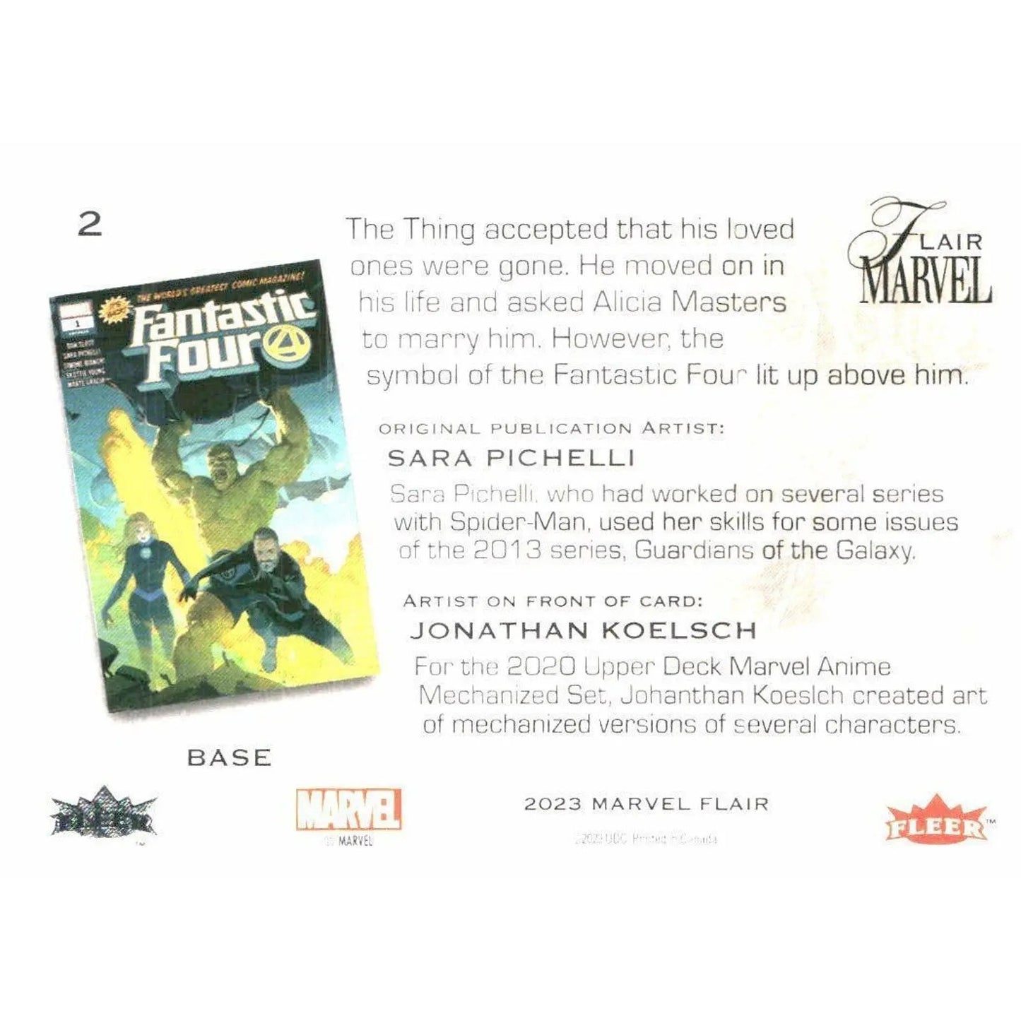 2023 Flair Marvel #2 Thing Base - MOD Shop LLC