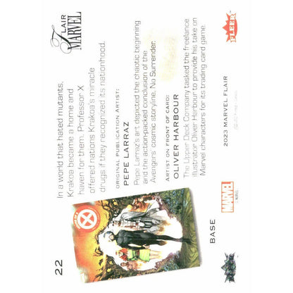 2023 Flair Marvel #22 Professor X Base - MOD Shop LLC