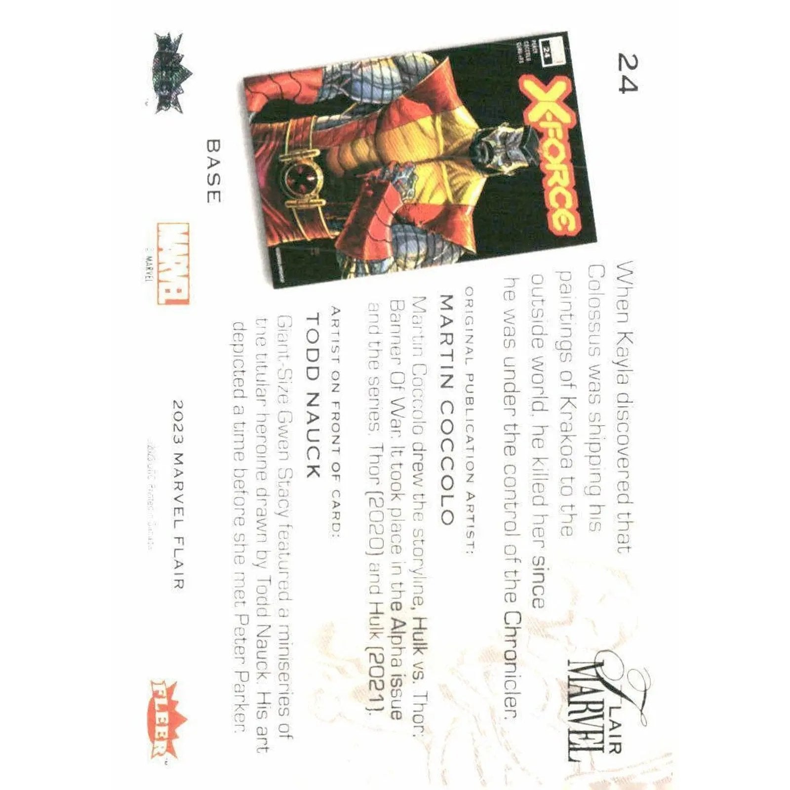 2023 Flair Marvel #24 Colossus Base - MOD Shop LLC