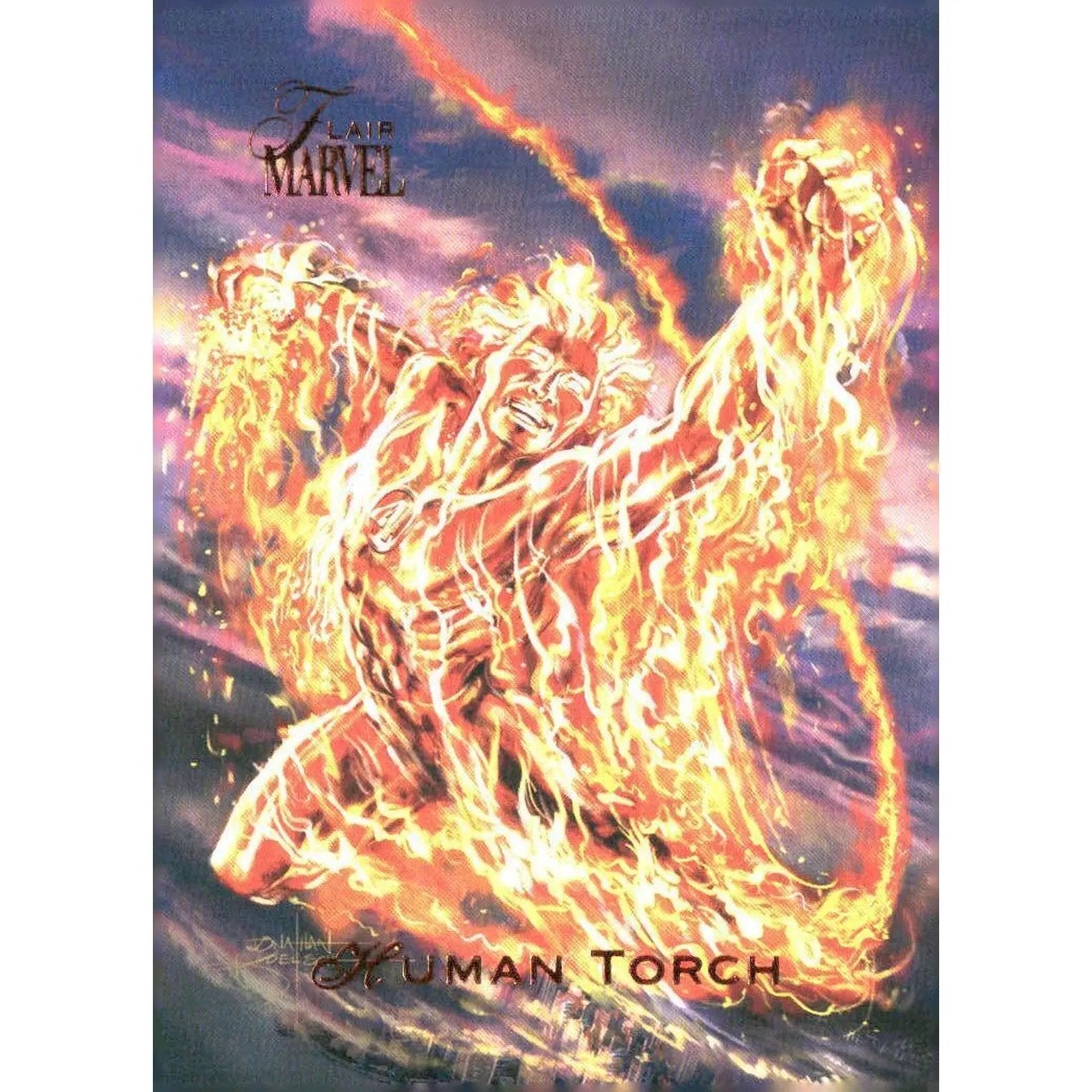 2023 Flair Marvel #25 Human Torch Base - MOD Shop LLC