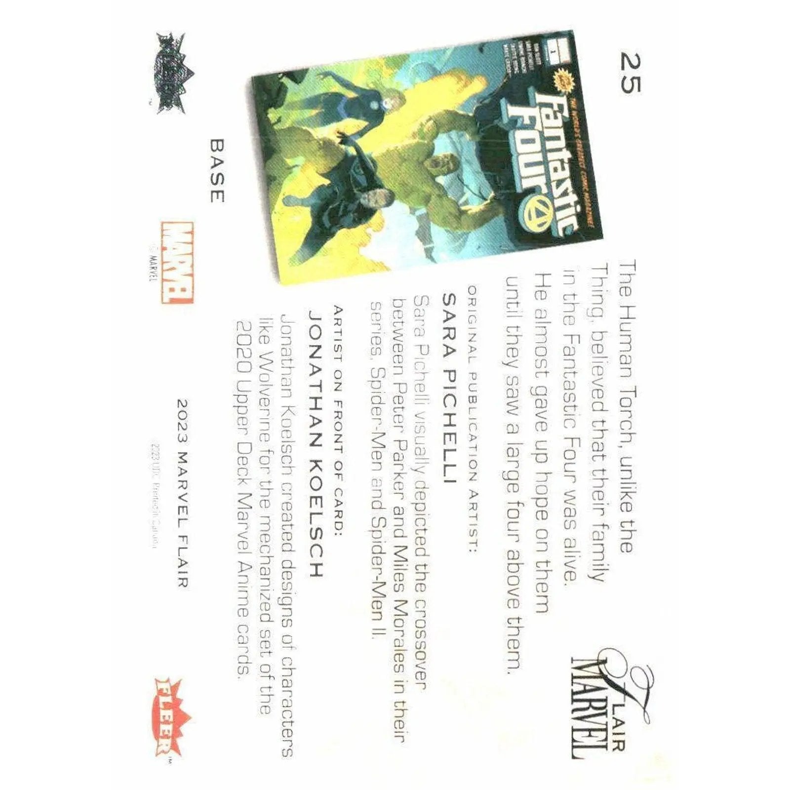 2023 Flair Marvel #25 Human Torch Base - MOD Shop LLC