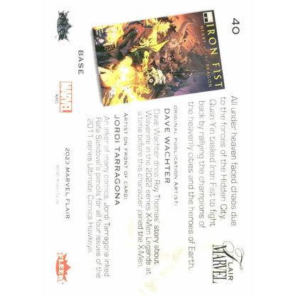 2023 Flair Marvel #40 Iron Fist Base - MOD Shop LLC