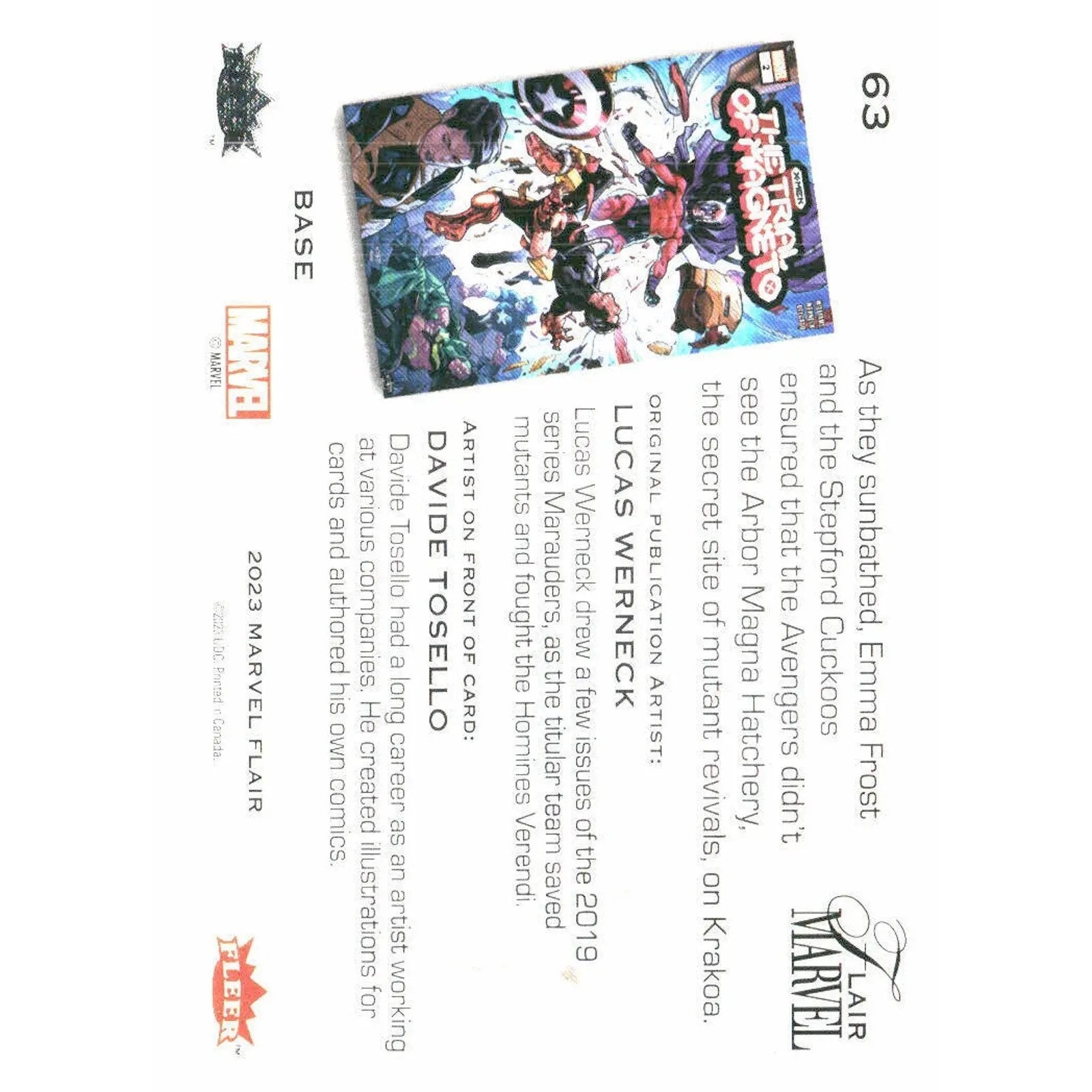 2023 Flair Marvel #63 Emma Frost Base - MOD Shop LLC