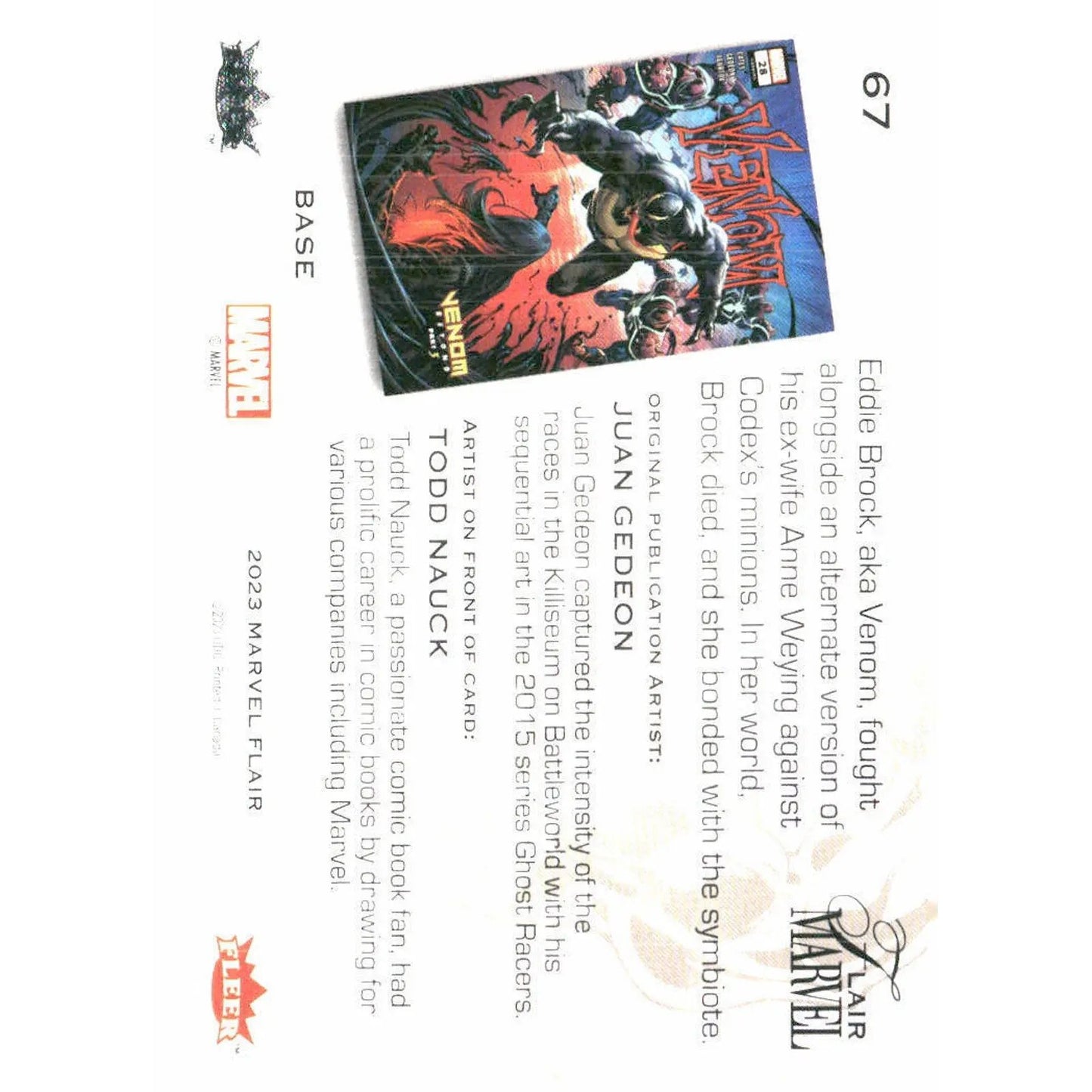 2023 Flair Marvel #67 Venom Base - MOD Shop LLC