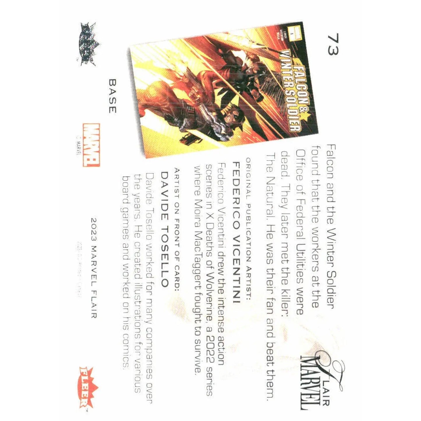 2023 Flair Marvel #73 Winter Soldier Base - MOD Shop LLC