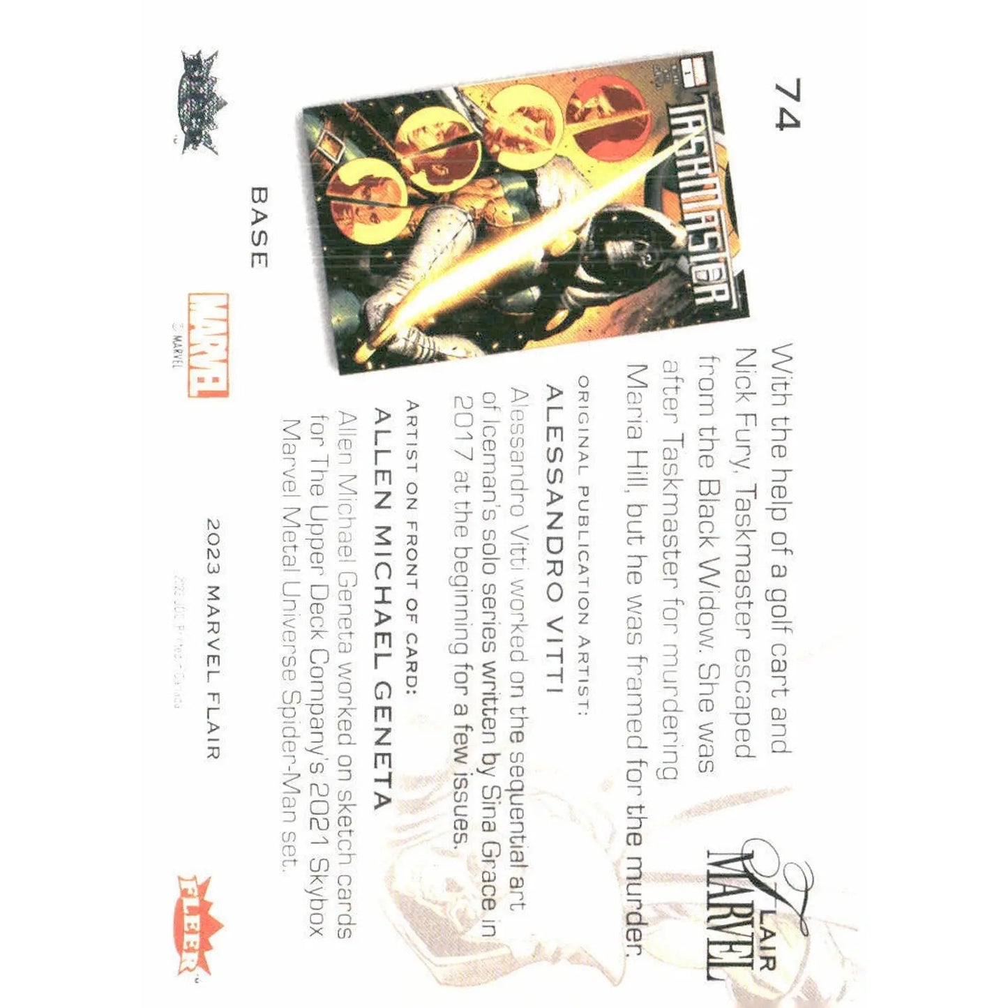 2023 Flair Marvel #74 Taskmaster Base - MOD Shop LLC