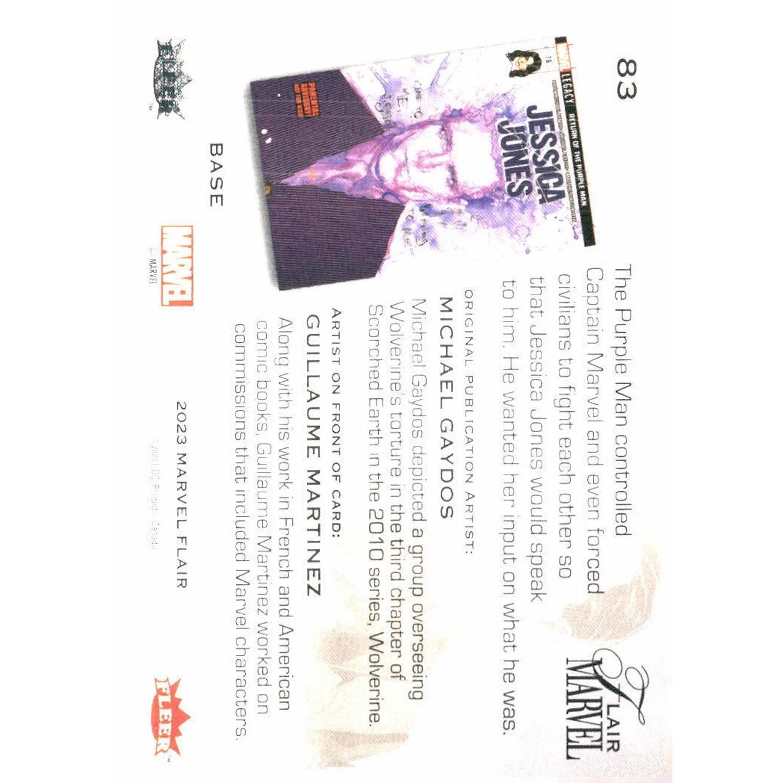 2023 Flair Marvel #83 Purple Man Base - MOD Shop LLC