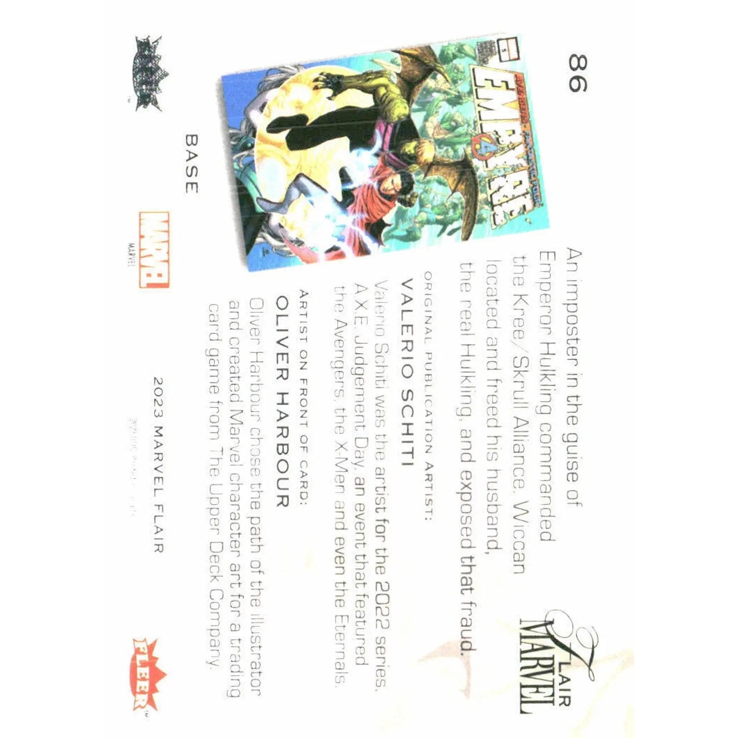 2023 Flair Marvel #86 Hulkling Base - MOD Shop LLC