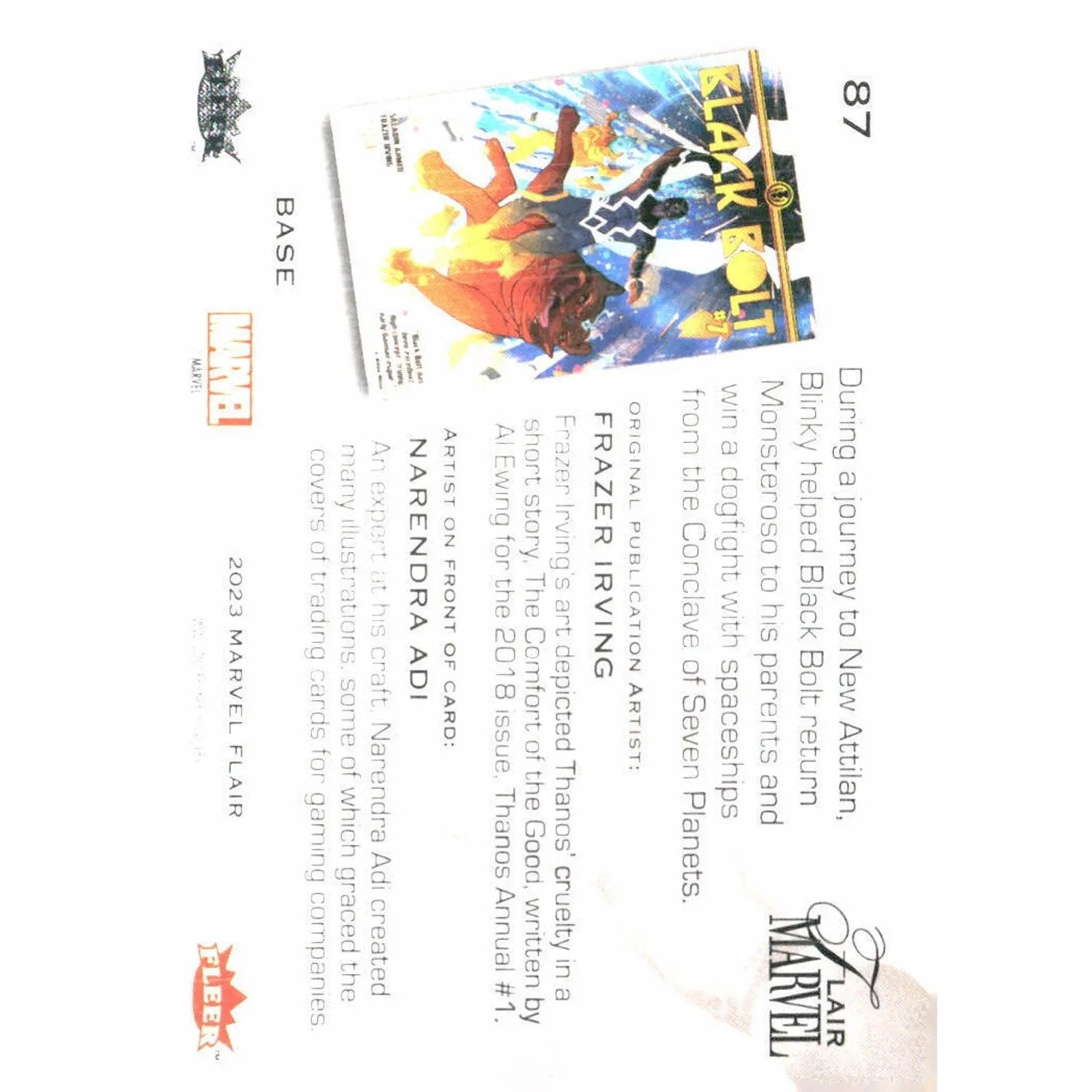 2023 Flair Marvel #87 Black Bolt Base - MOD Shop LLC