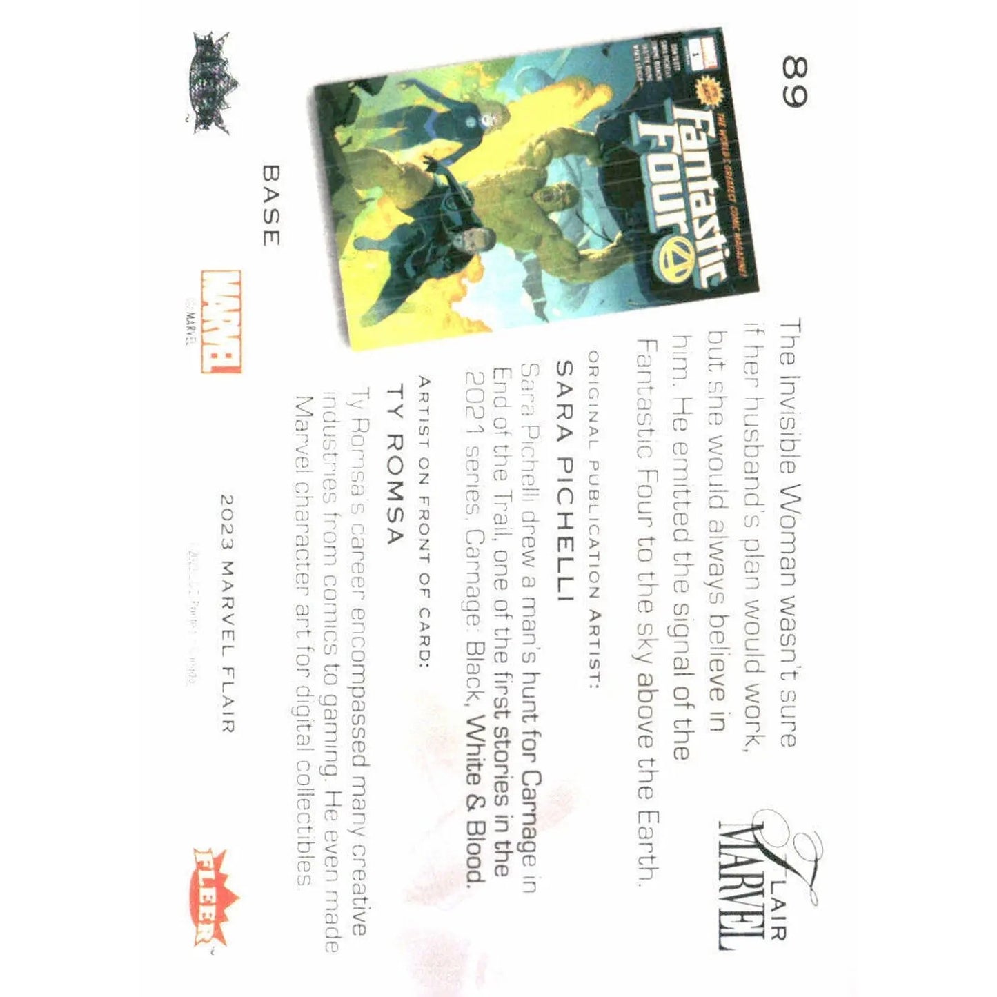 2023 Flair Marvel #89 Invisible Woman Base - MOD Shop LLC