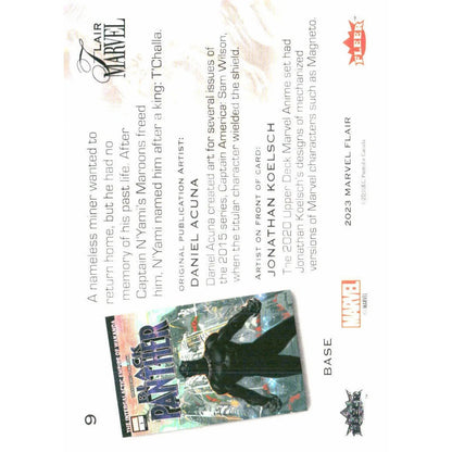 2023 Flair Marvel #9 Black Panther Base - MOD Shop LLC