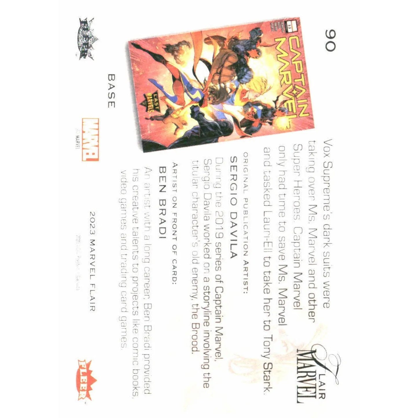 2023 Flair Marvel #90 Ms. Marvel Base - MOD Shop LLC