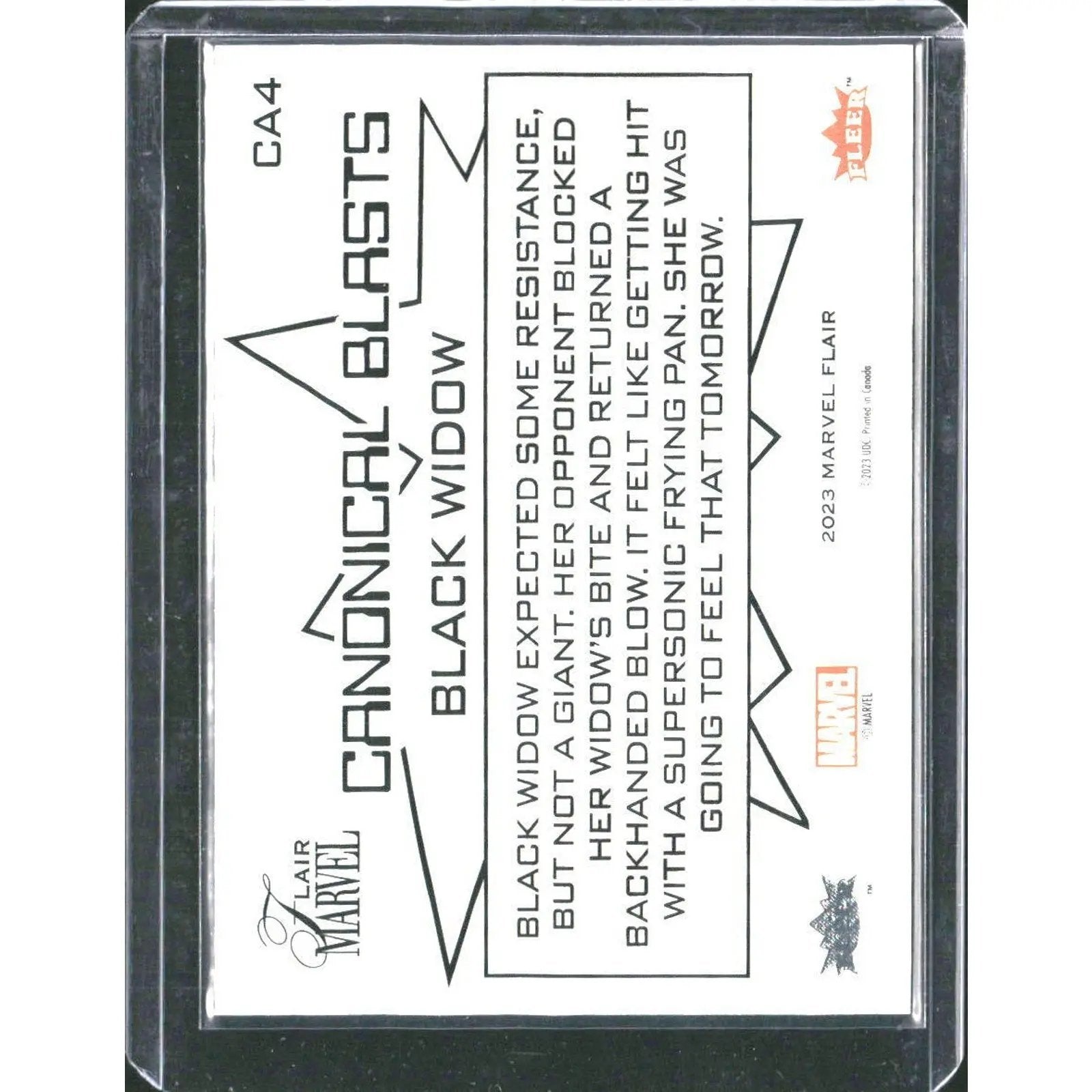 2023 Flair Marvel #CA4 Black Widow - MOD Shop LLC