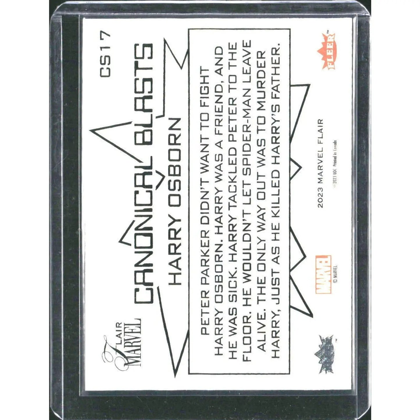 2023 Flair Marvel #CS17 Harry Osborn - MOD Shop LLC