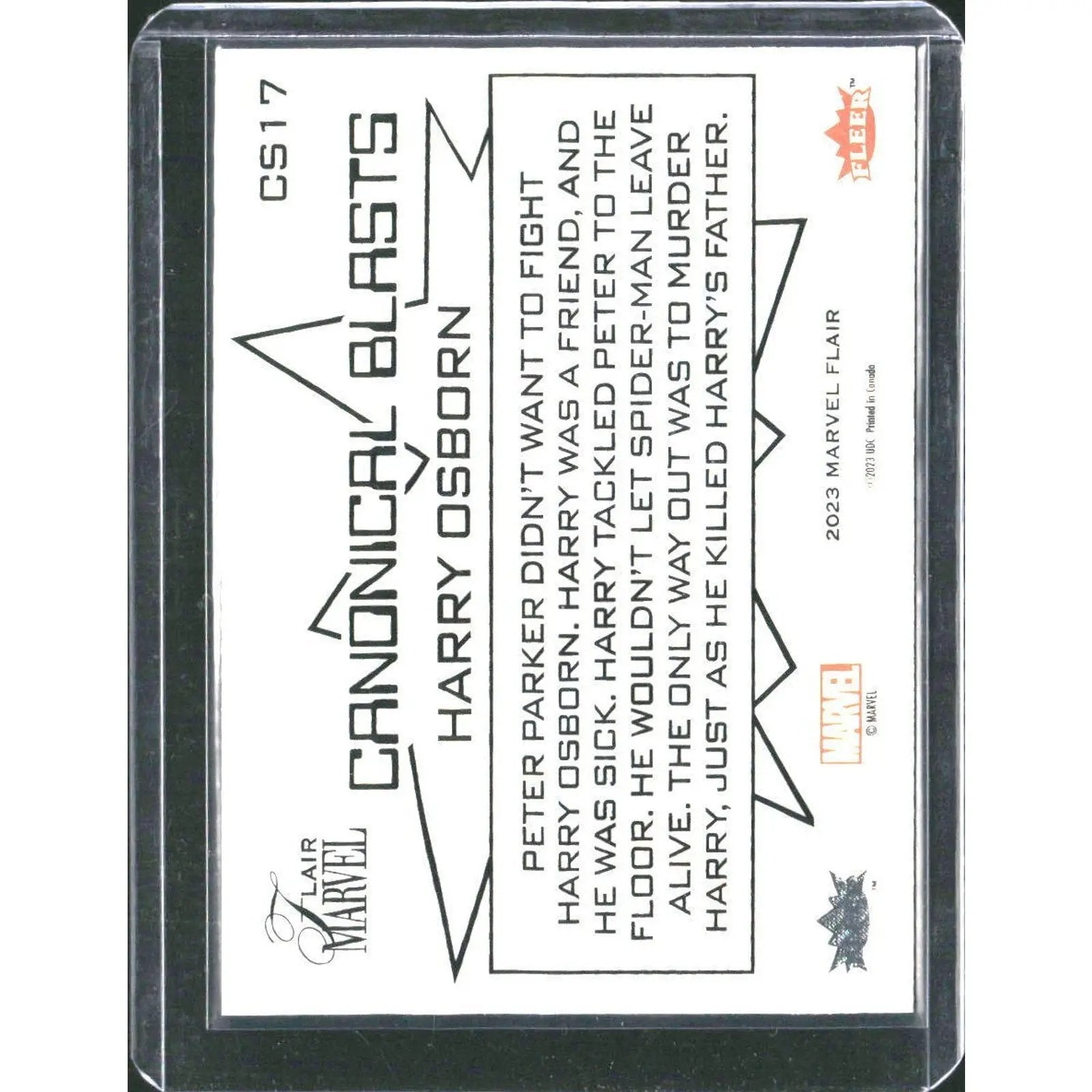 2023 Flair Marvel #CS17 Harry Osborn - MOD Shop LLC
