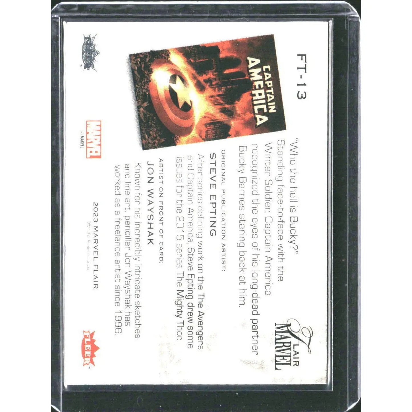 2023 Flair Marvel #FT - 13 Winter Soldier Flairium - Level 2 - MOD Shop LLC